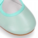 Girls soft nappa leather little Mary Jane shoes angel style in seasonal colors.