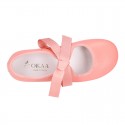 Girls soft nappa leather little Mary Jane shoes angel style in seasonal colors.