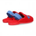 CARS print Terry cloth Home shoes with elastic strap.