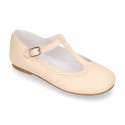 Girl T-Strap Mary Jane shoes in SOFT nappa leather in seasonal colors.