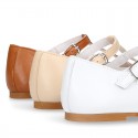 Girl T-Strap Mary Jane shoes in SOFT nappa leather in seasonal colors.