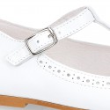 Girl T-Strap Mary Jane shoes in SOFT nappa leather in seasonal colors.