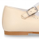 Girl T-Strap Mary Jane shoes in SOFT nappa leather in seasonal colors.