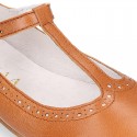 Girl T-Strap Mary Jane shoes in SOFT nappa leather in seasonal colors.