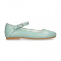 Fashion girl SOFT nappa leather Mary Janes with buckle fastening.