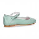 Fashion girl SOFT nappa leather Mary Janes with buckle fastening.