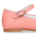 Fashion girl SOFT nappa leather Mary Janes with buckle fastening.