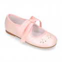 Girl PEARL nappa leather little Mary Jane shoes angel style.