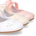 Girl PEARL nappa leather little Mary Jane shoes angel style.