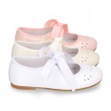 Girl PEARL nappa leather little Mary Jane shoes angel style.