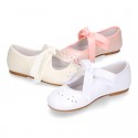 Girl PEARL nappa leather little Mary Jane shoes angel style.