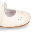 Girl PEARL nappa leather little Mary Jane shoes angel style.