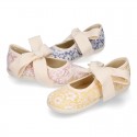 LINEN canvas kids Bamba type espadrille shoes with laces.