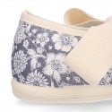 LINEN canvas kids Bamba type espadrille shoes with laces.