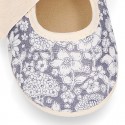 LINEN canvas kids Bamba type espadrille shoes with laces.