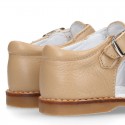 Soft Nappa leather kids Sandal shoes with buckle fastening.