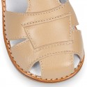 Soft Nappa leather kids Sandal shoes with buckle fastening.