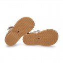 Soft Nappa leather kids Sandal shoes with buckle fastening.