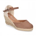 Women Wedge soft cotton canvas sandal espadrille shoes.