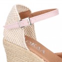 Women Wedge soft cotton canvas sandal espadrille shoes.