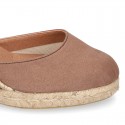 Women Wedge soft cotton canvas sandal espadrille shoes.