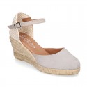 Women Wedge soft cotton canvas sandal espadrille shoes.