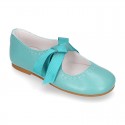 Girl soft nappa leather little Mary Jane shoes angel style with new design.