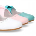 Girl soft nappa leather little Mary Jane shoes angel style with new design.