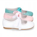 Girl soft nappa leather little Mary Jane shoes angel style with new design.