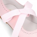 Girl soft nappa leather little Mary Jane shoes angel style with new design.