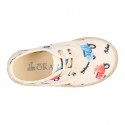 New MOTORCYCLES design canvas Laces up style espadrille shoes for kids.