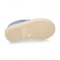 Washed Cotton canvas kids SLIP ON Espadrille shoes with elastic bands.