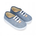 JEANS Cotton canvas kids Bamba shoes.