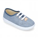 JEANS Cotton canvas kids Bamba shoes.