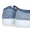 JEANS Cotton canvas kids Bamba shoes.