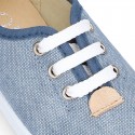 JEANS Cotton canvas kids Bamba shoes.