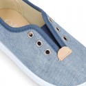 JEANS Cotton canvas kids Bamba shoes.