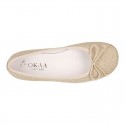 Classic Girl ballet flats in CEREMONY LINEN to dress with adjustable bow.