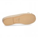 Classic Girl ballet flats in CEREMONY LINEN to dress with adjustable bow.