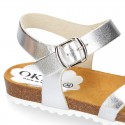 Metal bride leather girl sandal shoes BIO style to dress.