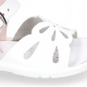 Washable leather sandal shoes with butterfly design and FLEXIBLE soles.