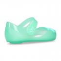 Jelly shoes Ballet flat style with STARFISH design and velcro strap.