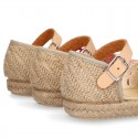 MACRAME design canvas little espadrille style shoes.