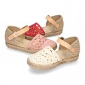 MACRAME design canvas little espadrille style shoes.