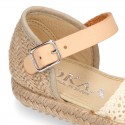 MACRAME design canvas little espadrille style shoes.