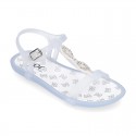 Jelly shoes T-Strap sandal style with GLOSS design.