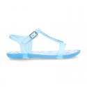 Jelly shoes T-Strap sandal style with GLOSS design.