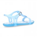 Jelly shoes T-Strap sandal style with GLOSS design.
