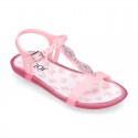 Jelly shoes T-Strap sandal style with GLOSS design.