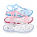 Jelly shoes T-Strap sandal style with GLOSS design.